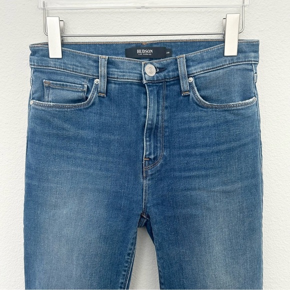 Hudson Jeans Barbara Straight Leg Denim Pants Ankle High Waist Blue Size 26 - Picture 2 of 16